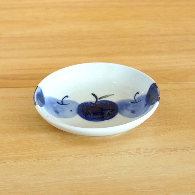 【和食器通販　金照堂】　波佐見焼敏彩窯　りんご園古代８寸皿