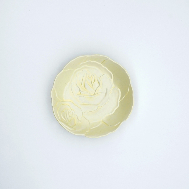 mint. 薔薇彫り深小皿【金照堂オリジナル】