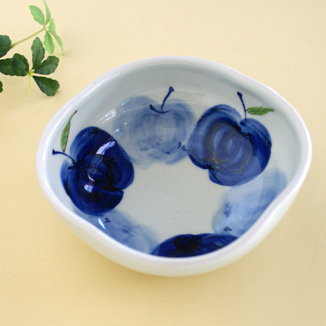 りんご園 四方鉢（小）