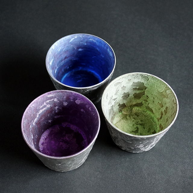 【和食器通販　金照堂】　　麟 Lin（りん）　プラチナ酒カップ（３色）