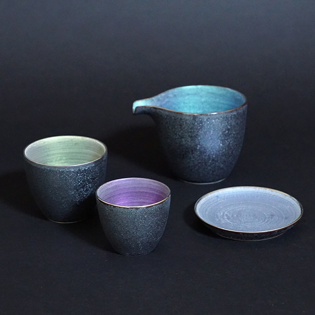 麟 Lin プラチナ旅酒器 │ 金照堂オリジナル・モダンで艶やかな質感と