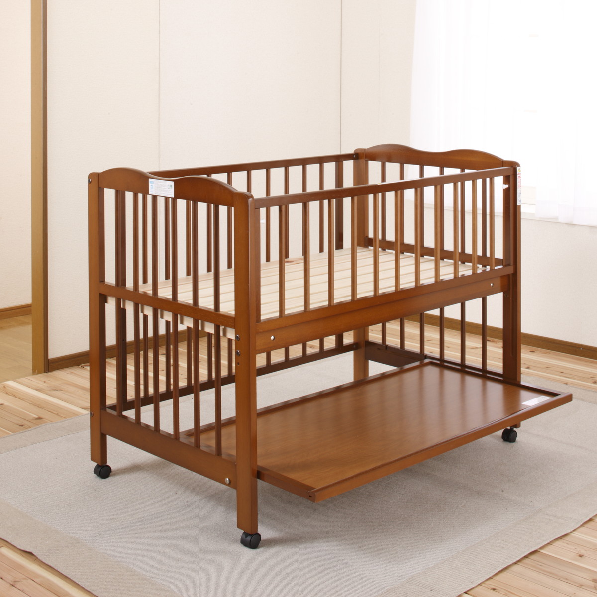 アン (ライトオーク色) キンタロー ベビーベッド 日本製※入荷は未定になります