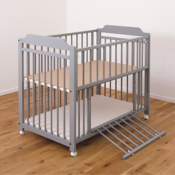 エクタ (ライトグレー色) キンタロー ベビーベッド 日本製※入荷は未定になります