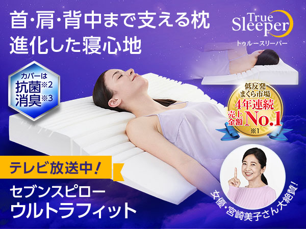 トゥルースリーパー セブンスピロー ダブル用 シルク 100％ 枕カバー 