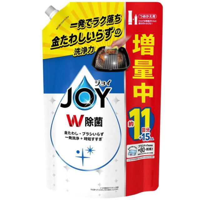 ジョイ W除菌 食器用洗剤 さわやか微香 つめかえ 1440mL