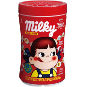 紀陽除虫菊 ミルキー ペコちゃんボトル入り 粉末入浴剤 700g バニラミルクの香り 保湿成分配合 乳白色タイプ