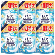 ●6袋セット レノア 超消臭1WEEK 柔軟剤 極やわ仕上げ ふんわりシャボンの香り つめかえ 1380mL