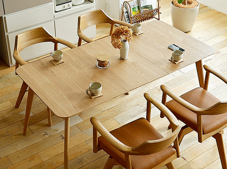 伸長式ダイニングテーブル　form(フォーム)　120-160cm