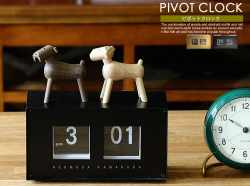 PIVOT CLOCK BLK ハモサ ハモサ PIVOT CLOCK（ピボットクロック） ウォールナット｜北欧