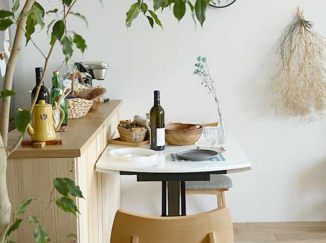 昇降・伸縮テーブル AILL（アイル） ホワイト｜北欧・ヴィンテージ