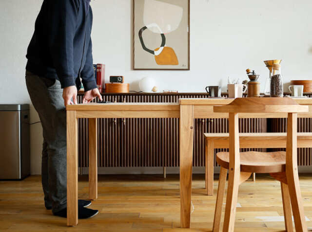 伸長式ダイニングテーブル Aki(アキ) 幅130/216cm｜北欧・ヴィンテージ