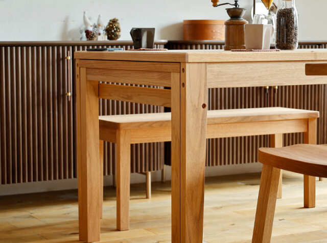 伸長式ダイニングテーブル Aki(アキ) 幅130/216cm｜北欧・ヴィンテージ