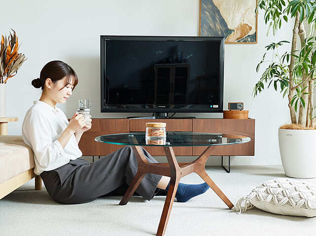 美品 Organic Modernism 大理石ウォールナット センターテーブル 美品