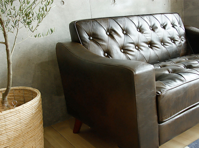 2人掛けソファ　アシュビー 2人掛けソファー ASHBY（アシュビー）レザータイプ｜北欧