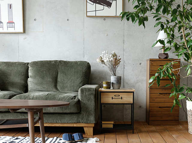 引出し付きサイドテーブル ASSE(アッセ)|北欧・ヴィンテージ