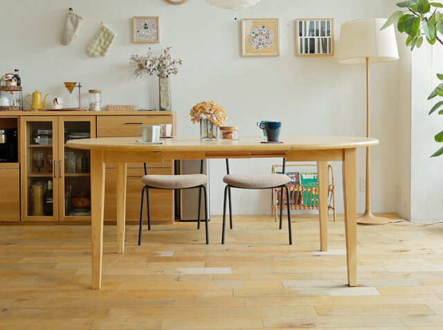 伸長式ダイニングテーブル marron(マロン) 110-170cm｜北欧