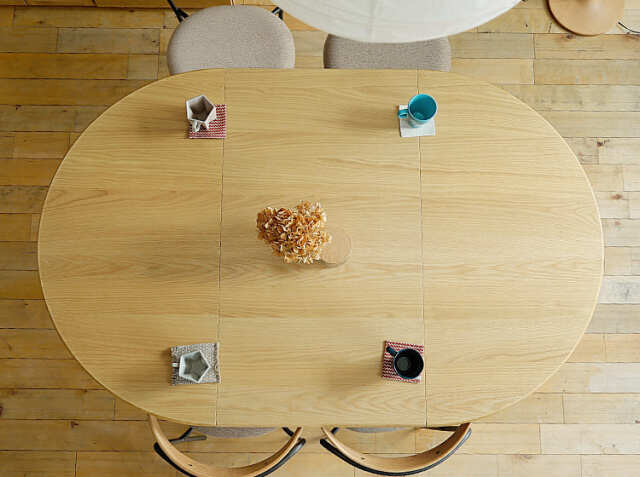 伸長式ダイニングテーブル marron(マロン) 110-170cm｜北欧