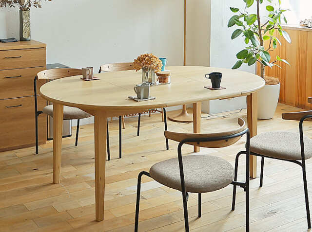 【マロン】 伸長式ダイニングテーブル marron(マロン) 110-170cm｜北欧