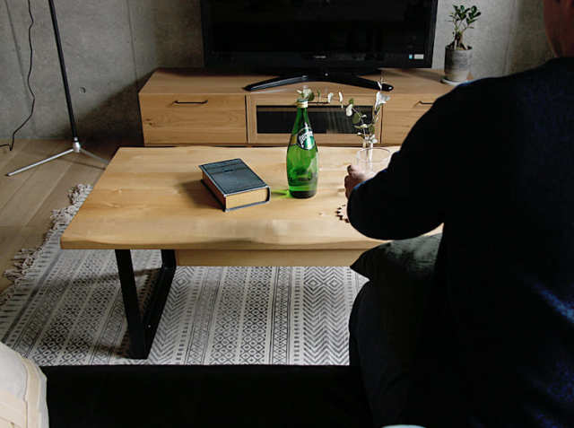 ビーチ材　ハイリビングテーブル　展示品 ビーチ材 ハイリビングテーブル 展示品