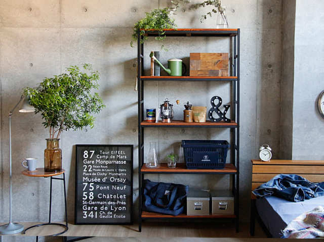 【かごつき】 男前インテリア　アイアンバーラック　植物　インダストリアル　602 かごつき】 男前インテリア アイアンバーラック 植物