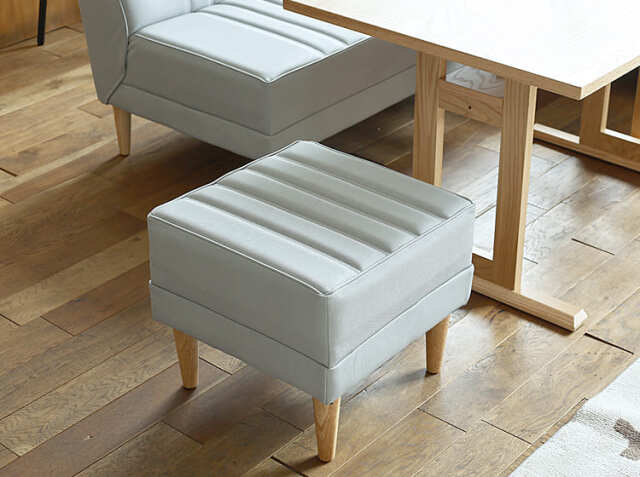 ライトグレ オットマン 国産 オットマン DAY2(デイツー) ライトグレーカラー｜北欧