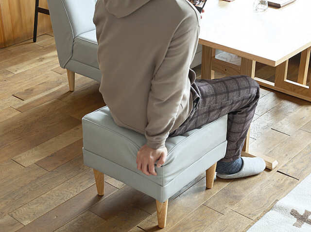 ライトグレ オットマン 国産 オットマン DAY2(デイツー) ライトグレーカラー｜北欧