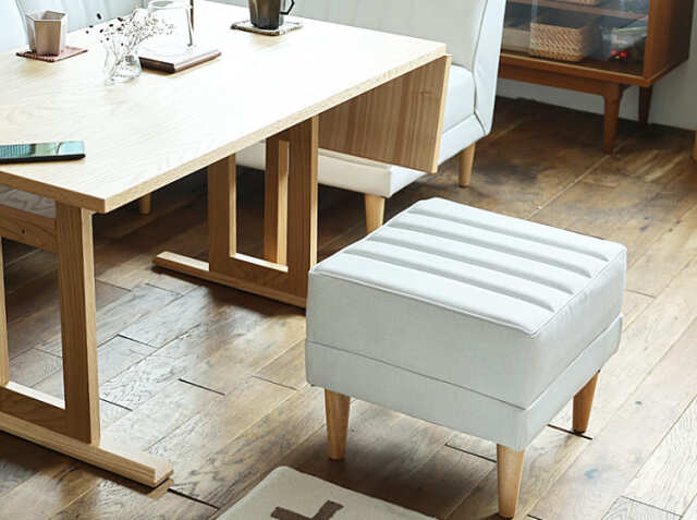 国産 オットマン DAY2(デイツー) アイボリーカラー｜北欧