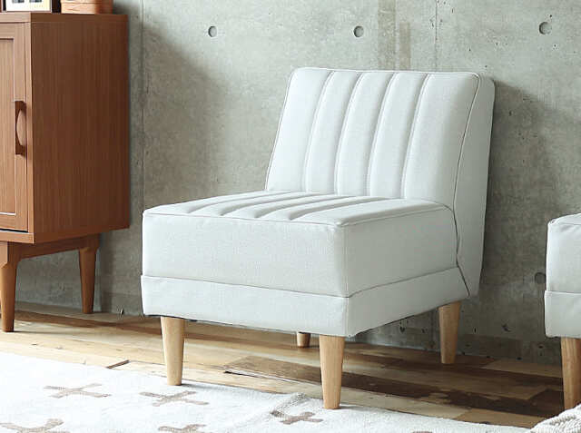 国産 1人掛けソファー DAY2(デイツー) アイボリーカラー｜北欧