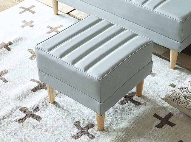 国産 オットマン DAY2(デイツー) ライトグレーカラー｜北欧