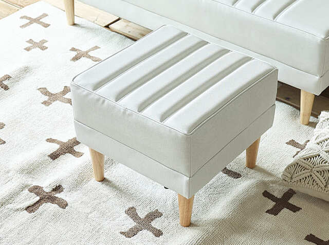 IDÉE イデー オットマン スツール 北欧スタイル 布製 生成り色 ナチュラル