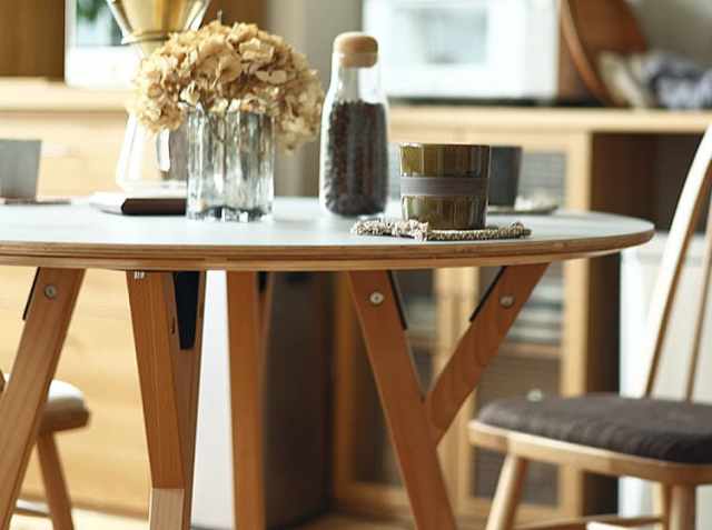 円形ダイニングテーブル Dia(ディア) グレータイプ｜北欧