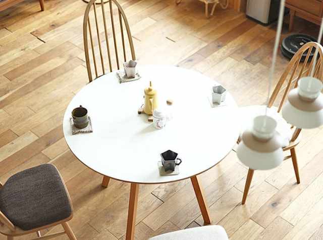 NNP TB RD WH　ダイニングテーブル　円形　ホワイト NITORI(ニトリ) / ダイニングテーブル/WHT/円形テーブル | 中古
