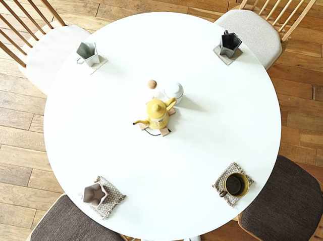 IKEA】ホワイト円形ダイニングテーブル ホワイト 丸テーブル - IKEA
