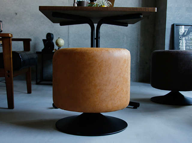 ヴィンテージ　スツール　ラウンドスツール　② スツール ラウンドスツール 回転 椅子 おしゃれ チェア イス ラウンド