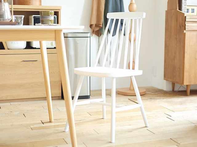 ヴィンテージ　ダイニングチェア　カフェチェア　ホワイト　1 2脚セット】 カフェチェア ダイニングチェア おしゃれ 木脚 デザイン