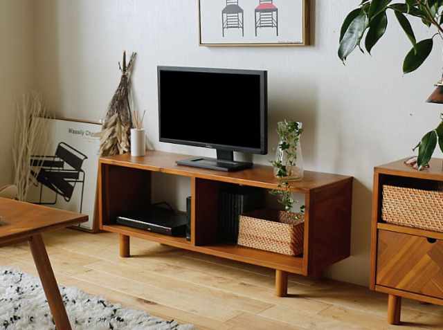 【美品】コーナー型テレビ台 木製 ナチュラルキラリオ　FINE(ファイン) コーナーテレビボード FINE（ファイン）ハイタイプ｜北欧