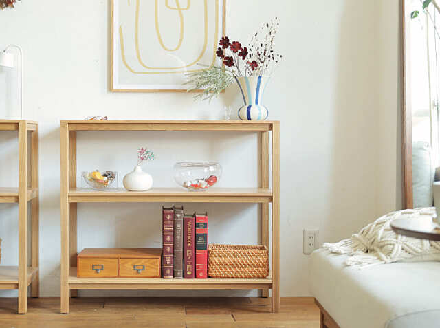 オープンシェルフ form（フォーム）ナチュラル 90cm｜北欧