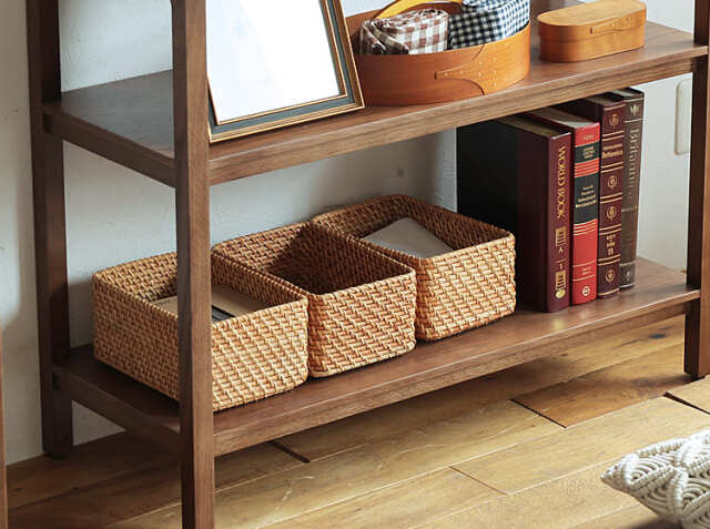 ブラウン木製オープンシェルフ オープンシェルフ form（フォーム）ブラウン 90cm｜北欧・ヴィンテージ