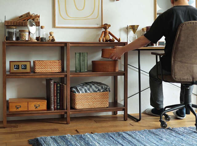 オープンシェルフ form（フォーム）ブラウン 120cm｜北欧