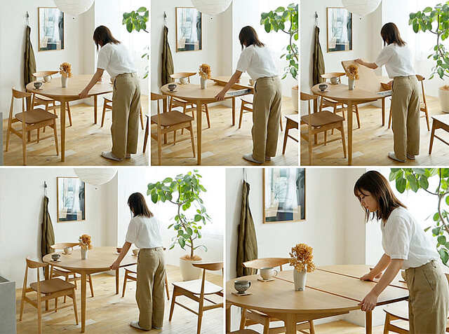 伸長式ダイニングテーブル form133(フォーム) ナチュラル 110-150cm