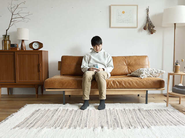 3人掛けソファー form（フォーム） キャメルカラー｜北欧