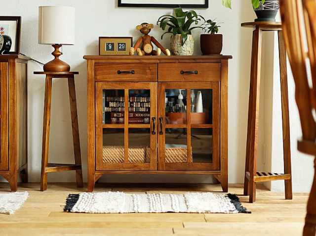 り☆　キャビネット レイリア118キャビネット OAK(W118×D41×H178.5cm)税込￥188,000