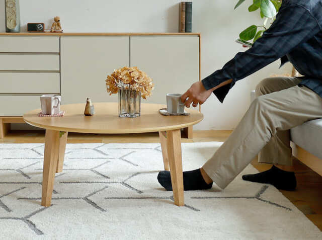 ［新生活応援割引］FLYMEe リビングテーブル　円形 FLYMEe Japan Style Living Table / フライミージャパンスタイル