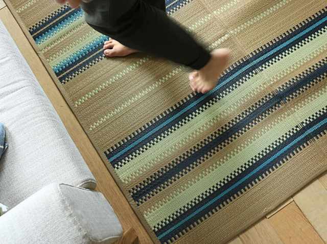 ラグマット BasShu IGUSA RUG BORDER Aタイプ｜北欧・ヴィンテージ