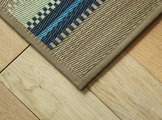ラグマット BasShu IGUSA RUG BORDER Aタイプ｜北欧・ヴィンテージ
