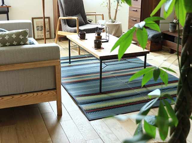 ラグマット BasShu NATIVE RUG インディアンモチーフ ラグ ビンテージ○ナバホYeiモチーフラグ約76cm×約156.5cm○220323i8
