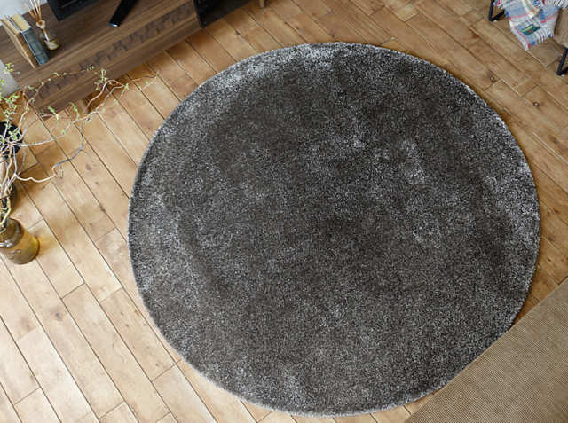 円形ジェイド190cm防炎シルバーラグ美品 スペース ラグ カーペット ジェイド シルバー 約190cm円形【代引