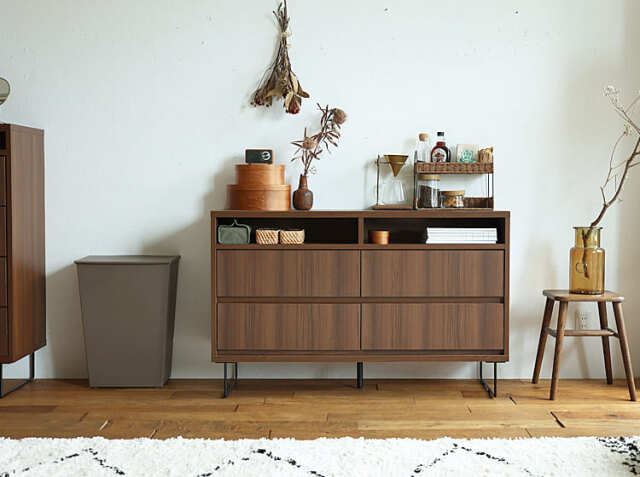 ローチェスト Kalen（カレン）幅120cm ブラウンカラー｜北欧