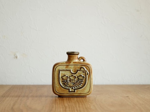 フラワーベース かしわ窯 grip square｜北欧・ヴィンテージ