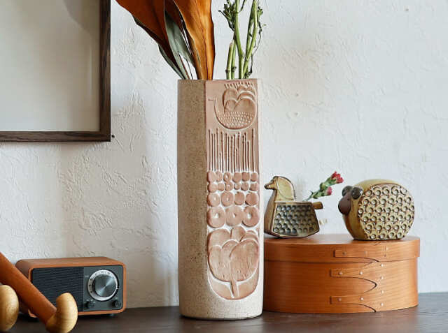 daumフラワーベース daumフラワーベース Rose Passion Vase in Red with White